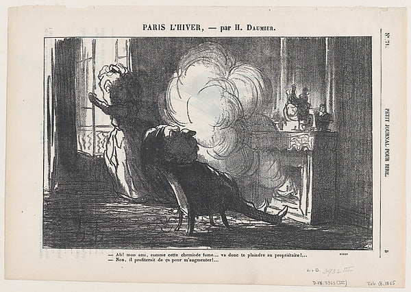 Honoré Daumier:Just look at that my friend how the fireplace-16x12"(A3) Poster