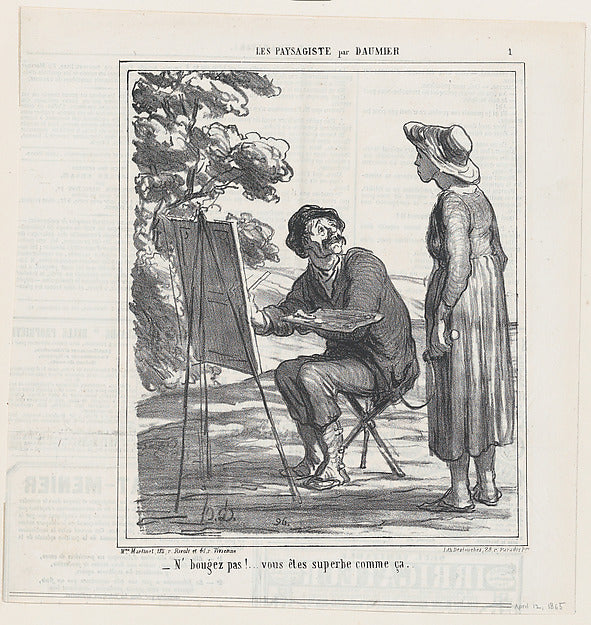Honoré Daumier:Don't move... you are superb just like that..-16x12"(A3) Poster