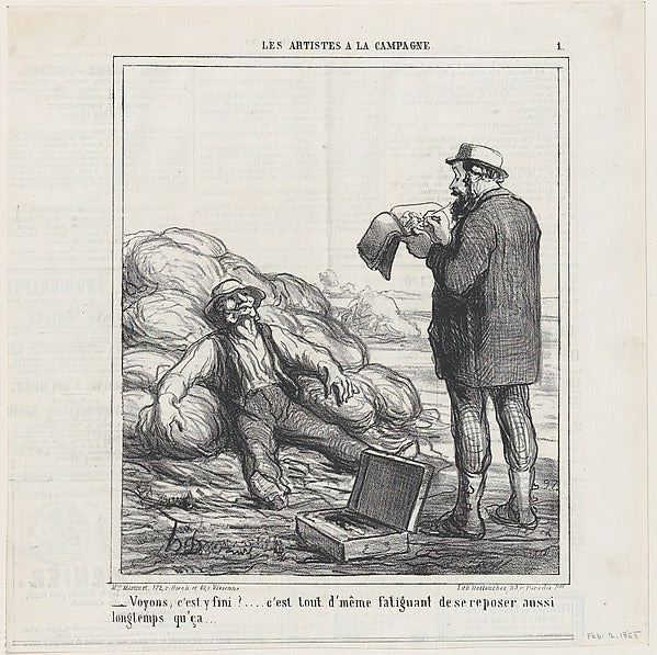 Honoré Daumier:Well are you finally finished?... after all i-16x12"(A3) Poster