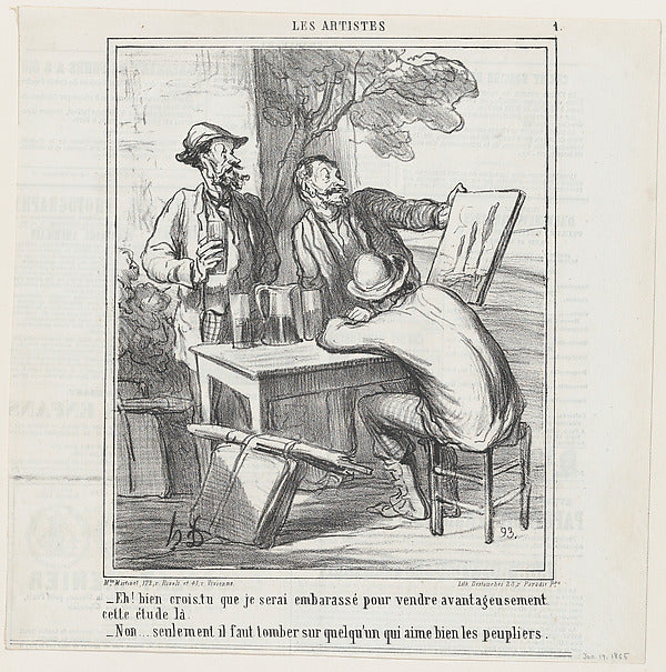 Honoré Daumier:So what do you think... will it be difficult -16x12"(A3) Poster