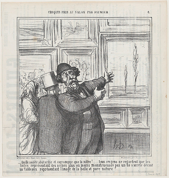 Honoré Daumier:Just look what a degenerated and corrupt worl-16x12"(A3) Poster
