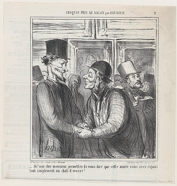 Honoré Daumier:Ah my dear sir allow me to tell you that this-16x12"(A3) Poster