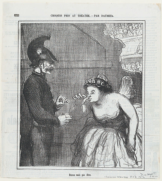 Honoré Daumier:A goddess but not proud at all from 'Theater -16x12"(A3) Poster