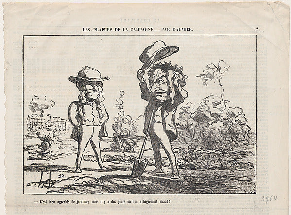 Honoré Daumier:Working in the garden can be fun... but there-16x12"(A3) Poster