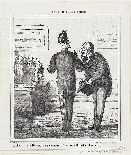 Honoré Daumier:Quiet!! My daughter is entering in communicat-16x12"(A3) Poster