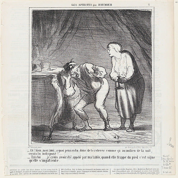 Honoré Daumier:My friend why are you up in the middle of the-16x12"(A3) Poster