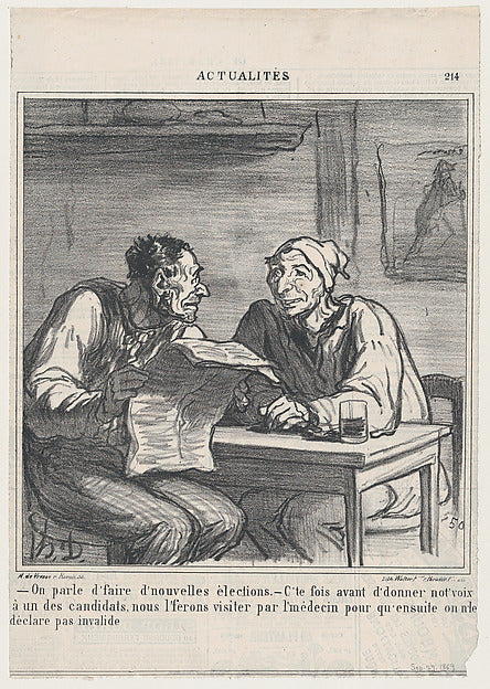 –They're talking about new elections. –Before I vote for a can,  Poster Print Wall Art