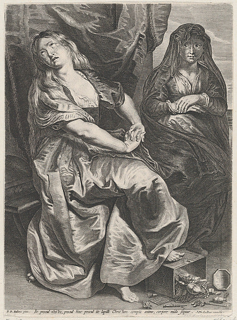 St. Mary Magdalen Trampling Her Valuables 1622–23-Lucas Vorste,16x12