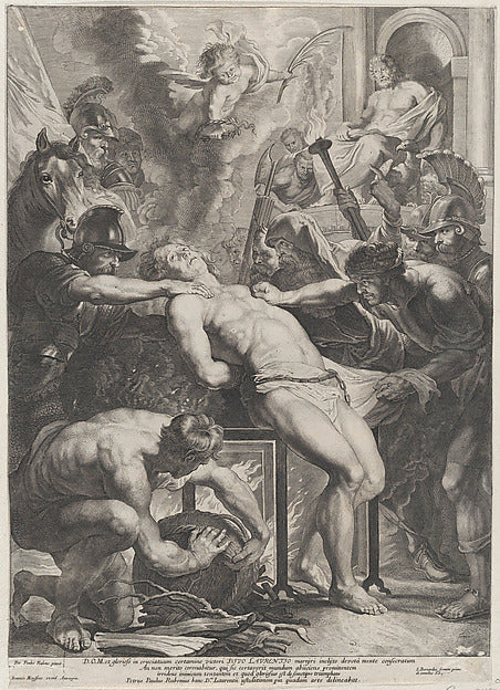 Saint Lawrence at the Stake c1640–70-Attributed to Cornelis Me, Poster Print