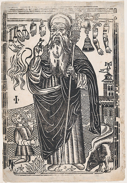 Anonymous, Italian, 19th century - St. Anthony 19th century , Poster Print Wall Art