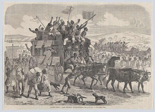 After Frédéric Lix:Emancipated Slaves from "Le Journal Illus-16x12"(A3) Poster