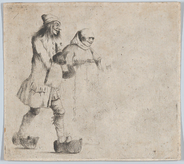 Happy Peasant and Monk 1770-Henry William Bunbury ,  Poster Print