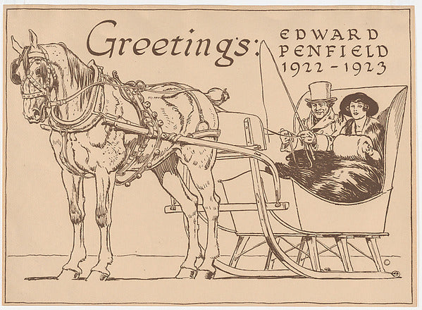Edward Penfield:Greetings: from Edward Penfield 1922-1923 19-16x12"(A3) Poster