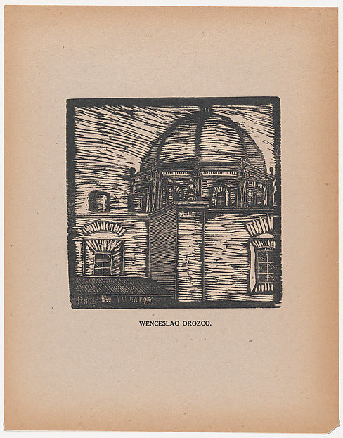 Wenceslao Orozco:The dome of a church and other buildings fr-16x12"(A3) Poster