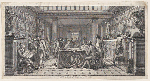 Pierre Philippe Choffard:Le Cabinet de Basan 1805-16x12"(A3) Poster