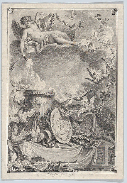 Pierre Philippe Choffard:Pièce commémorative d'un mariage 17-16x12"(A3) Poster