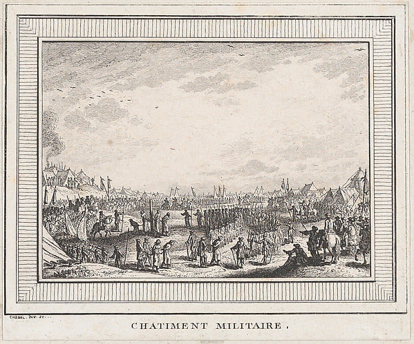 Quentin Pierre Chedel:Chatiment Militaire 18th century-16x12"(A3) Poster