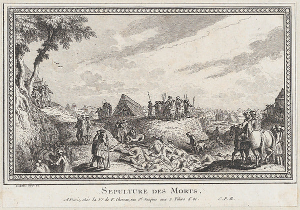 Quentin Pierre Chedel:Tombs of the Dead 18th century-16x12"(A3) Poster