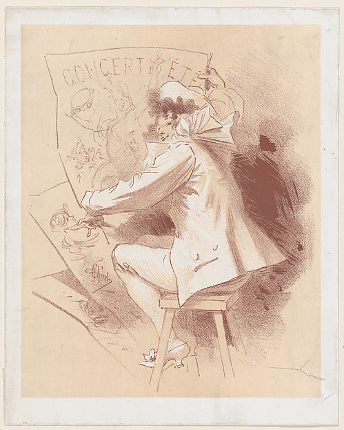 Jules Chéret:Summer Concert 1896-16x12"(A3) Poster