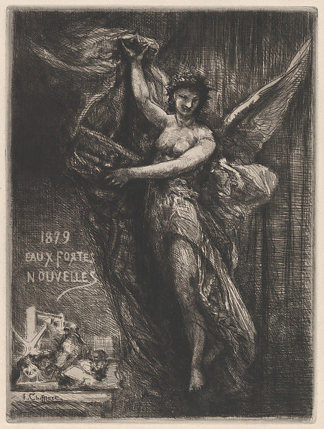 François-Nicolas Chifflart:Cover for Eaux Fortes Nouvelles 1-16x12"(A3) Poster