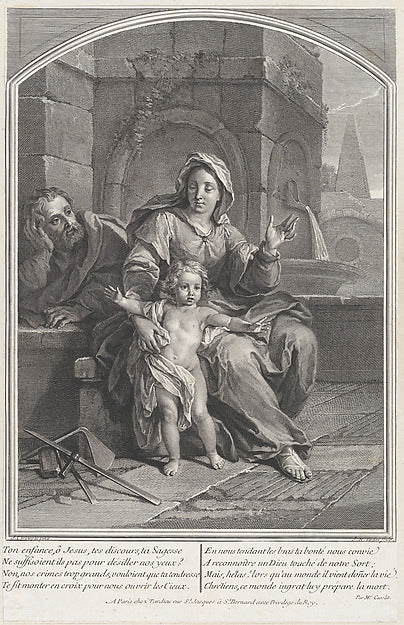 Jacques Nicolas Tardieu , After Jules Christophe:The Holy Fa-16x12"(A3) Poster