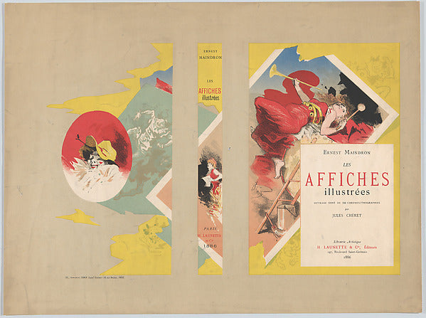 Jules Chéret:Book cover from "Les Affiches Illustrées" by Er-16x12"(A3) Poster