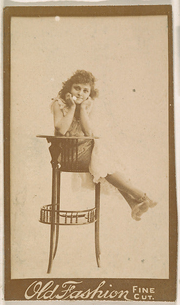 :Actress posing on back of tall chair from the Actresses ser-16x12"(A3) Poster