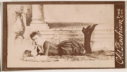 :Actress on fur rug from the Actresses series promoting Old -16x12"(A3) Poster