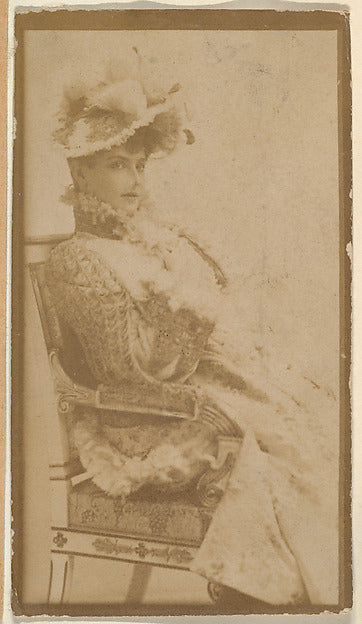 :Profile of seated actress from the Actresses series c1888-16x12"(A3) Poster
