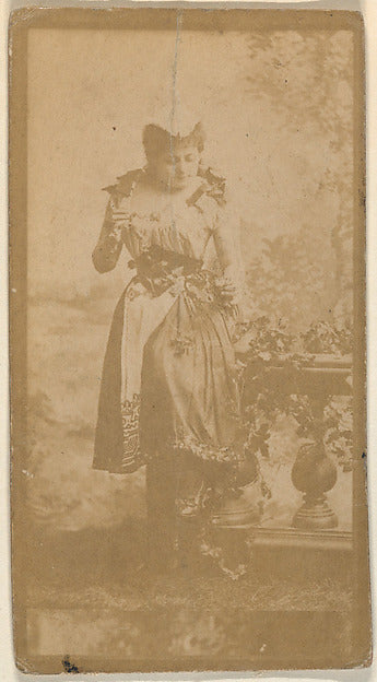 :Actress seated on prop balustrade from the Actresses series-16x12"(A3) Poster