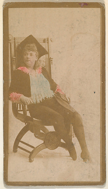 :Actress seated in straight-backed chair from the Actresses -16x12"(A3) Poster