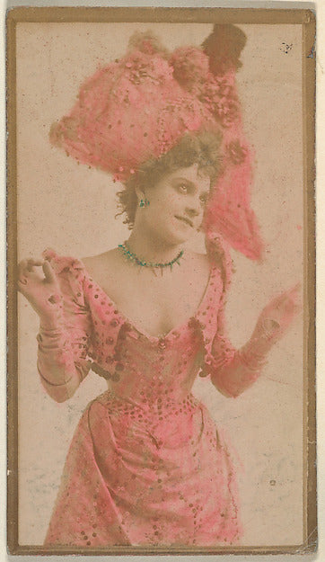 :Actress wearing elaborate plumed hat from the Actresses ser-16x12"(A3) Poster