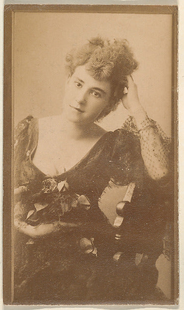 :Seated actress leaning elbow on back of chair from the Actr-16x12"(A3) Poster