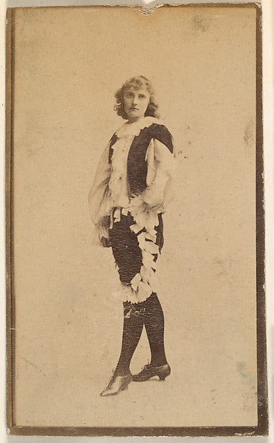 :Actress wearing costume with ruffled blouse and trousers fr-16x12"(A3) Poster