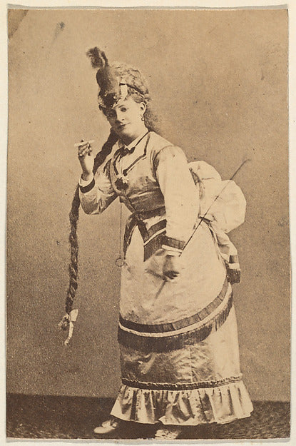 :Actress with knee-length braid from the Actresses series c1-16x12"(A3) Poster