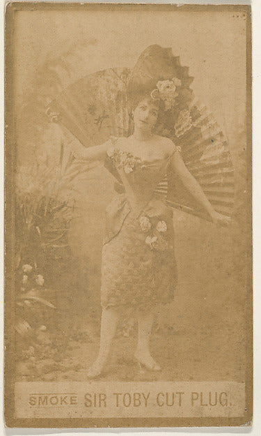 :Actress with large fan from the series Actresses  promoting-16x12"(A3) Poster