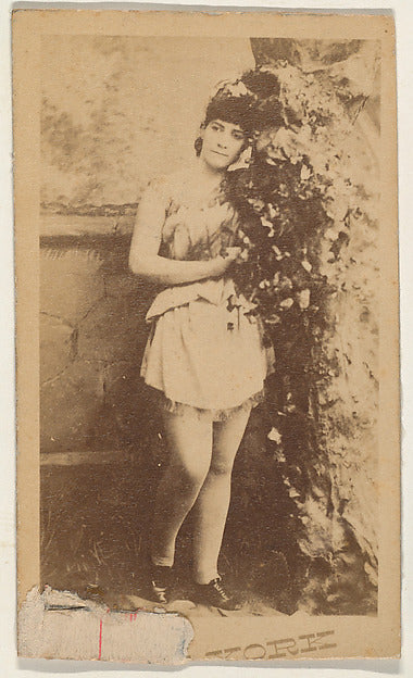 :Actress leaning on ivy-covered prop tree from the series Ac-16x12"(A3) Poster