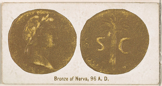 :Bronze of Nerva 96 A.D. from the Ancient Coins series issue-16x12"(A3) Poster