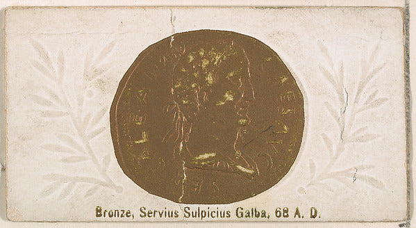 :Bronze Servius Sulpicius Galba 68 A.D. from the Ancient Coi-16x12"(A3) Poster