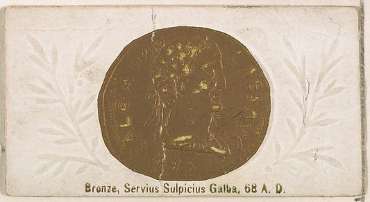 :Bronze Servius Sulpicius Galba 68 A.D. from the Ancient Coi-16x12"(A3) Poster