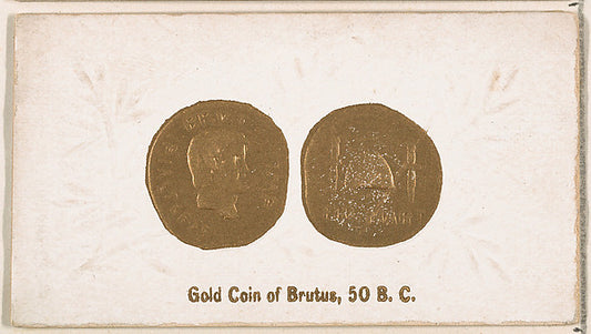 :Gold Coin of Brutus 50 B.C. from the Ancient Coins series i-16x12"(A3) Poster