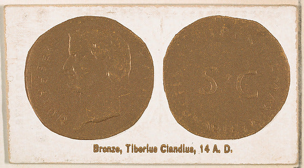 :Bronze Tiberius Claudius 14 A.D. from the Ancient Coins ser-16x12"(A3) Poster