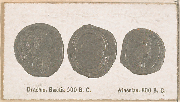 :Drachm Baeotia 500 B.C. / Athenian 800 B.C. from the Ancien-16x12"(A3) Poster