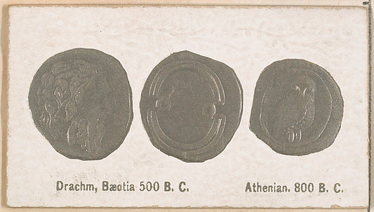 :Drachm Baeotia 500 B.C. / Athenian 800 B.C. from the Ancien-16x12"(A3) Poster
