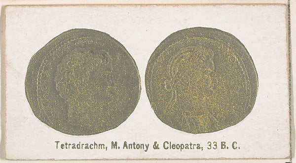 :Tetradrachm M. Antony and Cleopatra 33 B.C. from the Ancien-16x12"(A3) Poster