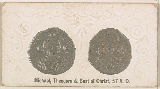 :Michael Theodora and Bust of Christ 57 A.D. from the Ancien-16x12"(A3) Poster