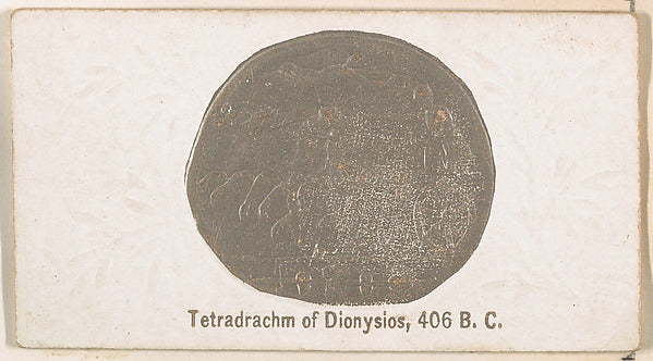 :Tetradrachm of Dionysios 406 B.C. from the Ancient Coins se-16x12"(A3) Poster