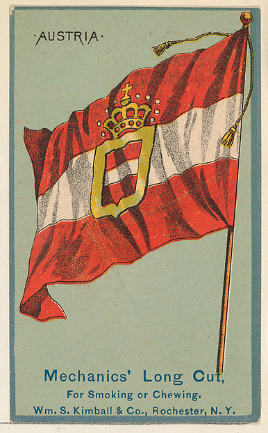 :Austria from the National Flags series issued by Wm. S. Kim-16x12"(A3) Poster