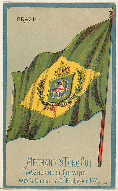 :Brazil from the National Flags series issued by Wm. S. Kimb-16x12"(A3) Poster