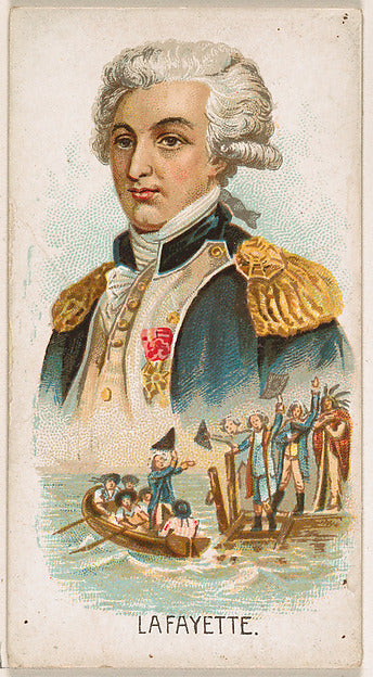 :Lafayette from Leaders series issued by Kinney Bros. 1888-16x12"(A3) Poster